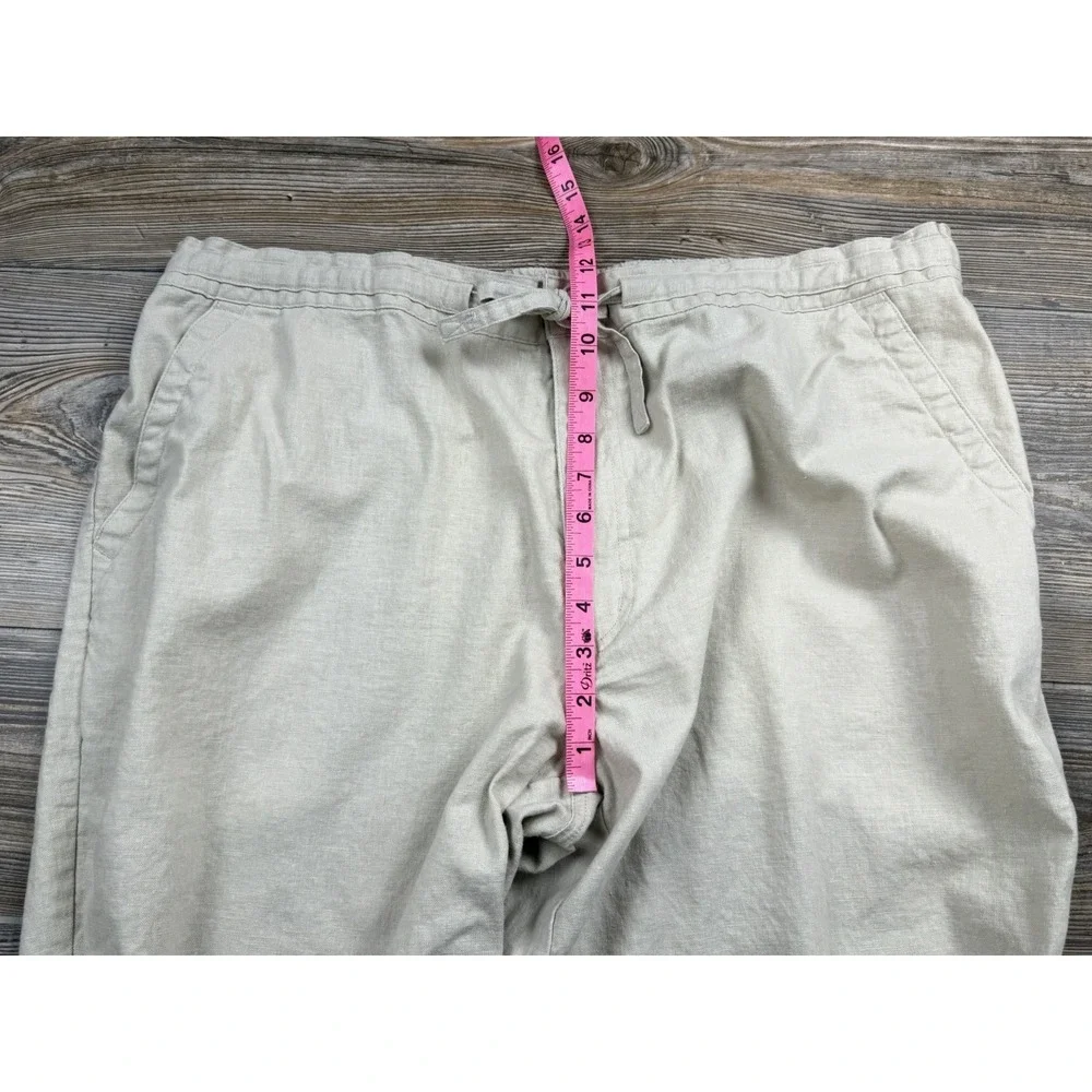 Cubavera Pants Mens L Beige Linen Blend‎ Resort Beach Casual Trousers 38x29